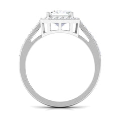 Emerald Cut Cubic Zirconia Statement Engagement Ring