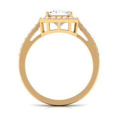 Emerald Cut Cubic Zirconia Statement Engagement Ring