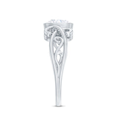 1 Carat Lab Grown Diamond Cushion Engagement Ring