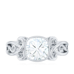 1 Carat Lab Grown Diamond Cushion Engagement Ring
