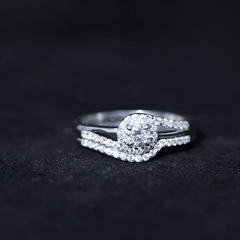 Certified Diamond Engagement Ring with Wedding Band