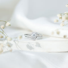 Certified Diamond Engagement Ring with Wedding Band