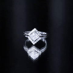 Princess Cut Lab Grown Diamond Bridal Ring Set