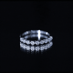 Bezel Set Lab Grown Diamond Half Eternity Ring
