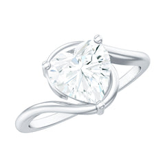 2 Carat Lab Grown Diamond Heart Shape Engagement Ring For Her