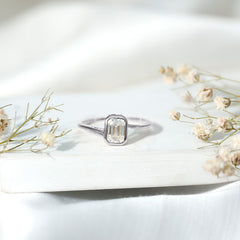 Bezel Set Lab Grown Diamond Bypass Engagement Ring