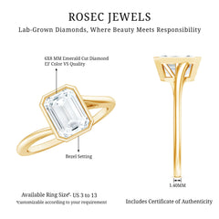 Bezel Set Lab Grown Diamond Bypass Engagement Ring