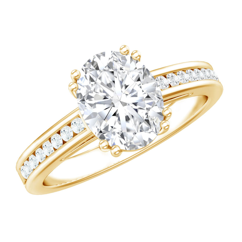 Lab Grown Diamond Timeless Engagement Ring With Side Stones