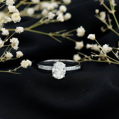 Certified 7X9 MM Lab Grown Diamond Oval Engagement Ring