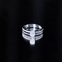 Lab Grown Diamond Simple Bridal Ring Sets