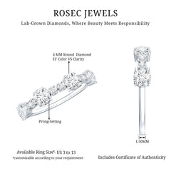 Lab Grown Diamond Stackable Eternity Ring For Women