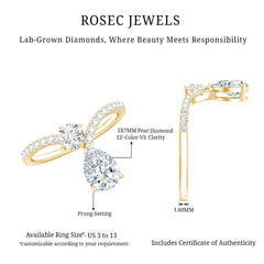 Designer Lab Grown Diamond Engagement Ring