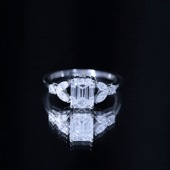 Womens Diamond Engagement Ring with Split Shank