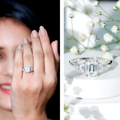 Womens Diamond Engagement Ring with Split Shank