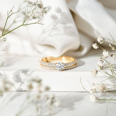 Certified Lab Created Diamond Wedding Ring Set For Bride