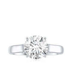 Brilliant Cut Lab Grown Diamond Classic Engagement Ring with Certificate