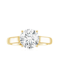 Brilliant Cut Lab Grown Diamond Classic Engagement Ring with Certificate