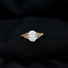 Women Lab Grown Diamond Celtic Knot Engagement Ring