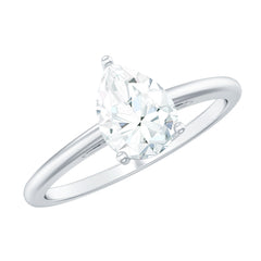 Single Stone Lab Grown Diamond Pear Engagement Ring