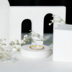 Lab Created Diamond Simple Eternity Ring in Pave Setting