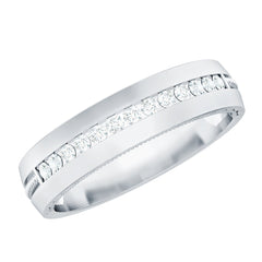 Lab Grown Diamond Twisted Rope Band with Accents