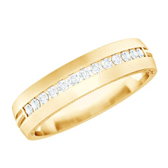 Lab Grown Diamond Twisted Rope Band with Accents