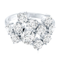 Certified Lab Grown Diamond Statement Engagement Ring for Women
