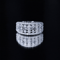 Vintage Inspired Lab Grown Diamond Wedding Band for Women