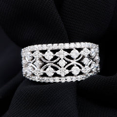 Vintage Inspired Lab Grown Diamond Wedding Band for Women