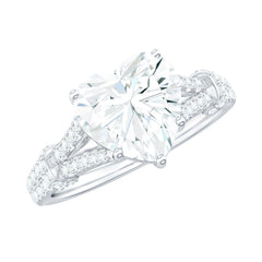 8 mm Lab Grown Diamond Heart Shape Engagement Ring