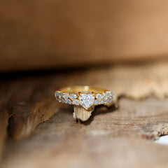 Brilliant Cut Lab Diamond Heart Shaped Promise Ring for Women