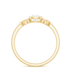 Certified Cushion Cut Diamond Knot Promise Ring