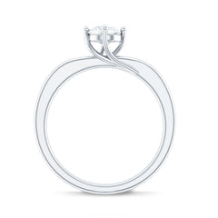Lab Grown Diamond Solitaire Ring With 4 Prong Diagonal Set