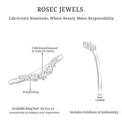Certified Brilliant Cut Lab Grown Diamond Wedding Band Enhancer
