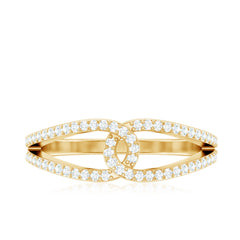 Brilliant Cut Lab Created Diamond Knot Anniversary Ring for Her