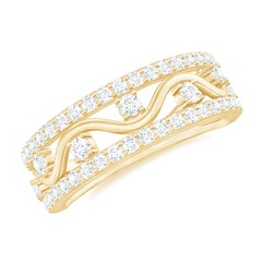 Womens Lab Created Diamond Wedding Band With Certificate