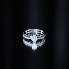 5X7 MM Oval Cut Diamond Solitaire Promise Ring For Her