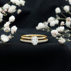 5X7 MM Oval Cut Diamond Solitaire Promise Ring For Her