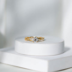 Certified Round Lab Grown Diamond Crossover Promise Ring