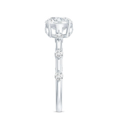 Round Brilliant Cut Lab Grown Diamond Traditional Engagement Ring