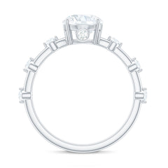 Round Brilliant Cut Lab Grown Diamond Traditional Engagement Ring