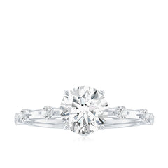 Round Brilliant Cut Lab Grown Diamond Traditional Engagement Ring