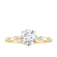 Round Brilliant Cut Lab Grown Diamond Traditional Engagement Ring