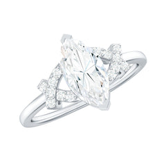 Lab Grown Diamond 5X10 MM Marquise Engagement Ring