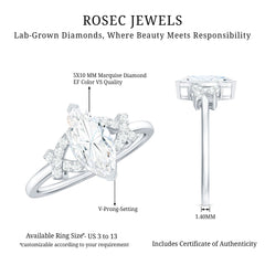 Lab Grown Diamond 5X10 MM Marquise Engagement Ring