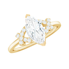 Lab Grown Diamond 5X10 MM Marquise Engagement Ring