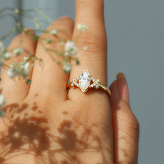 Lab Grown Diamond 5X10 MM Marquise Engagement Ring