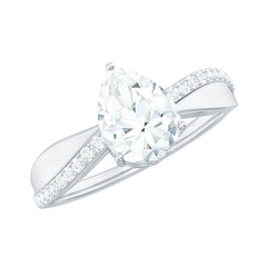 Pear Cut Diamond Classic Engagement Ring