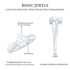 Pear Cut Diamond Classic Engagement Ring