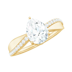 Pear Cut Diamond Classic Engagement Ring